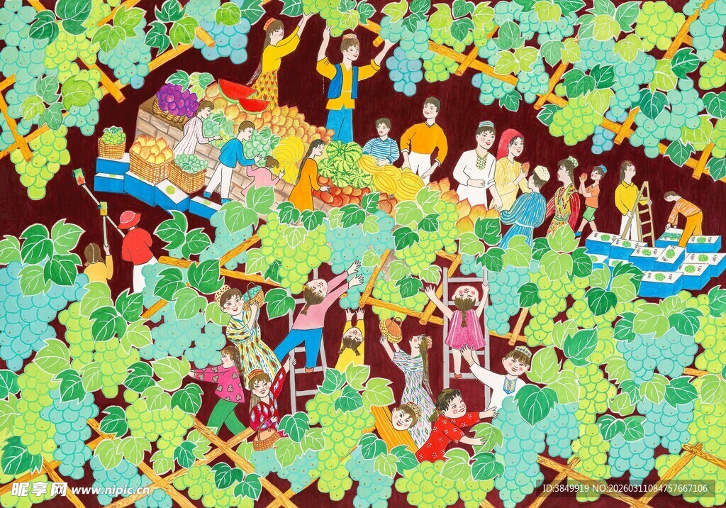 森林中的奇幻动物聚会