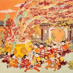 传统舞龙场景热闹非凡