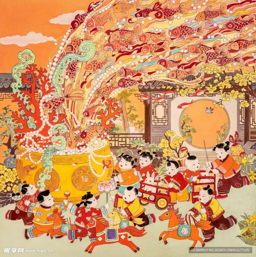 传统舞龙场景热闹非凡