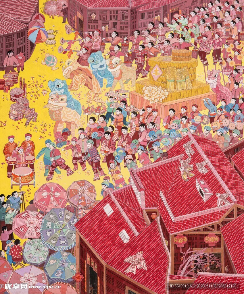 热闹传统庆典场景