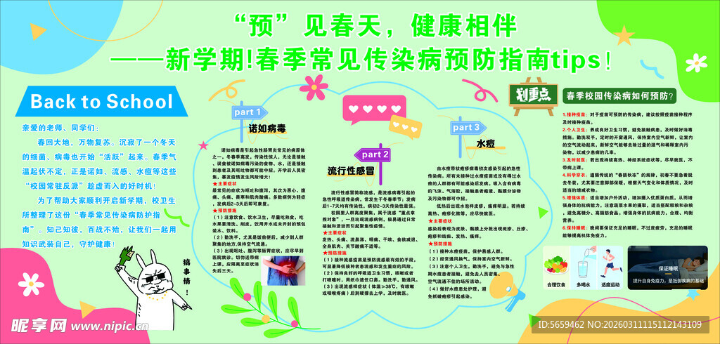 学校春季健康宣传