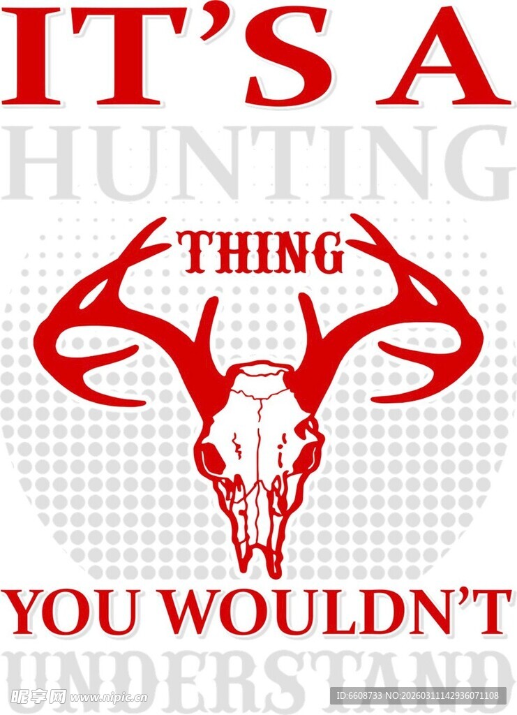 狩猎主题个性标语图案