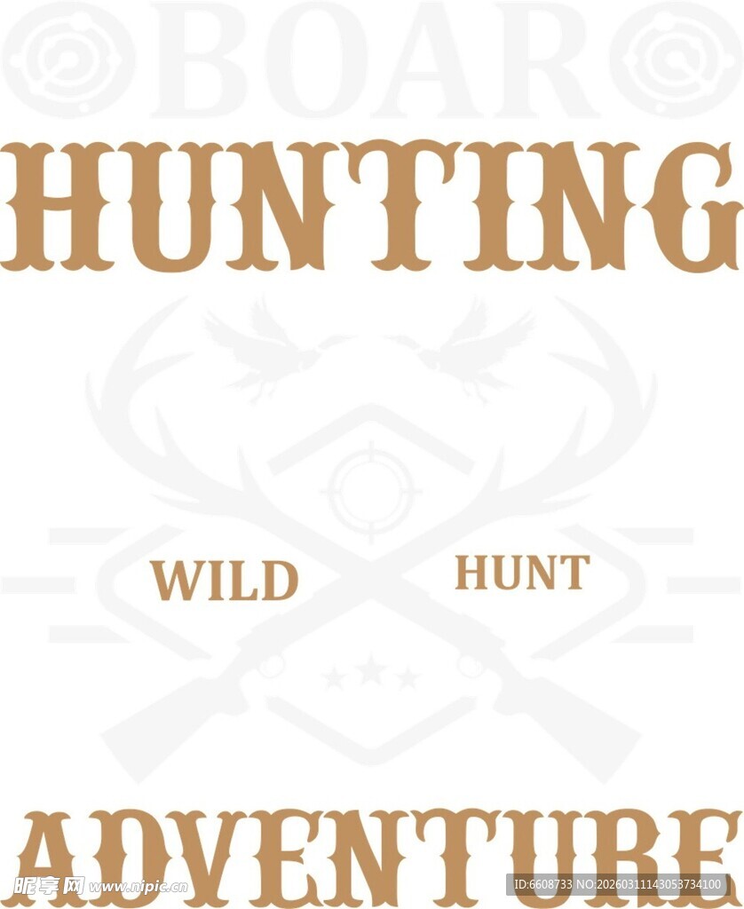 狩猎冒险主题文字设计