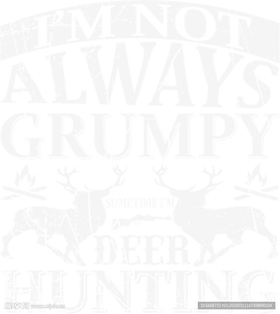 简约英文图案装饰元素