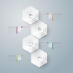 六边形立体信息图表