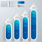 蓝色箭头时间轴信息图表