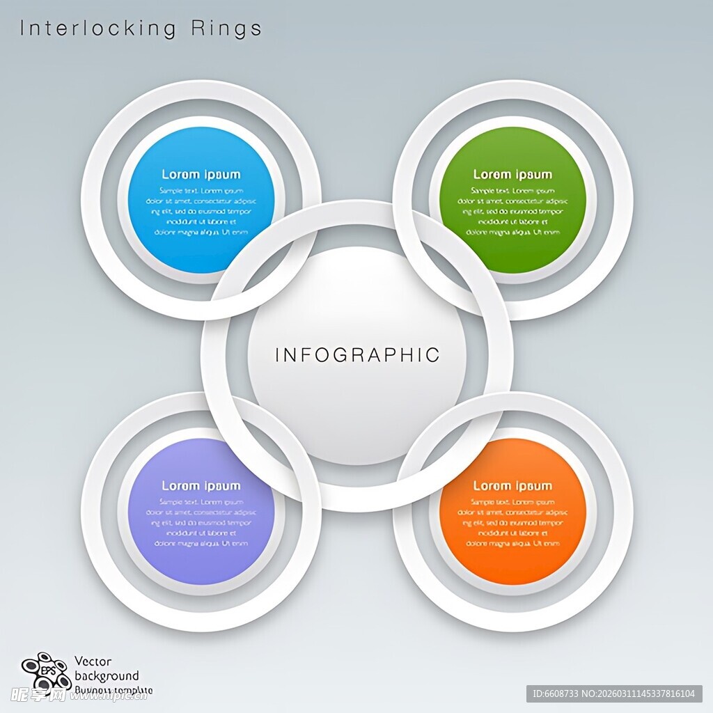 环形信息图表模板