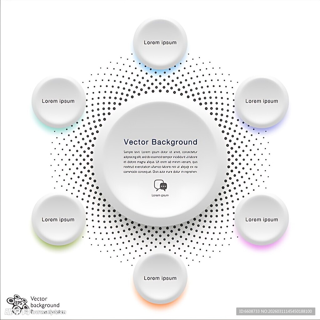 简约圆形信息图表模板
