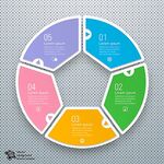 彩色环形信息图表