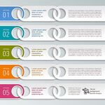 多彩数字环形信息图表