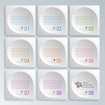 圆形编号标签模板