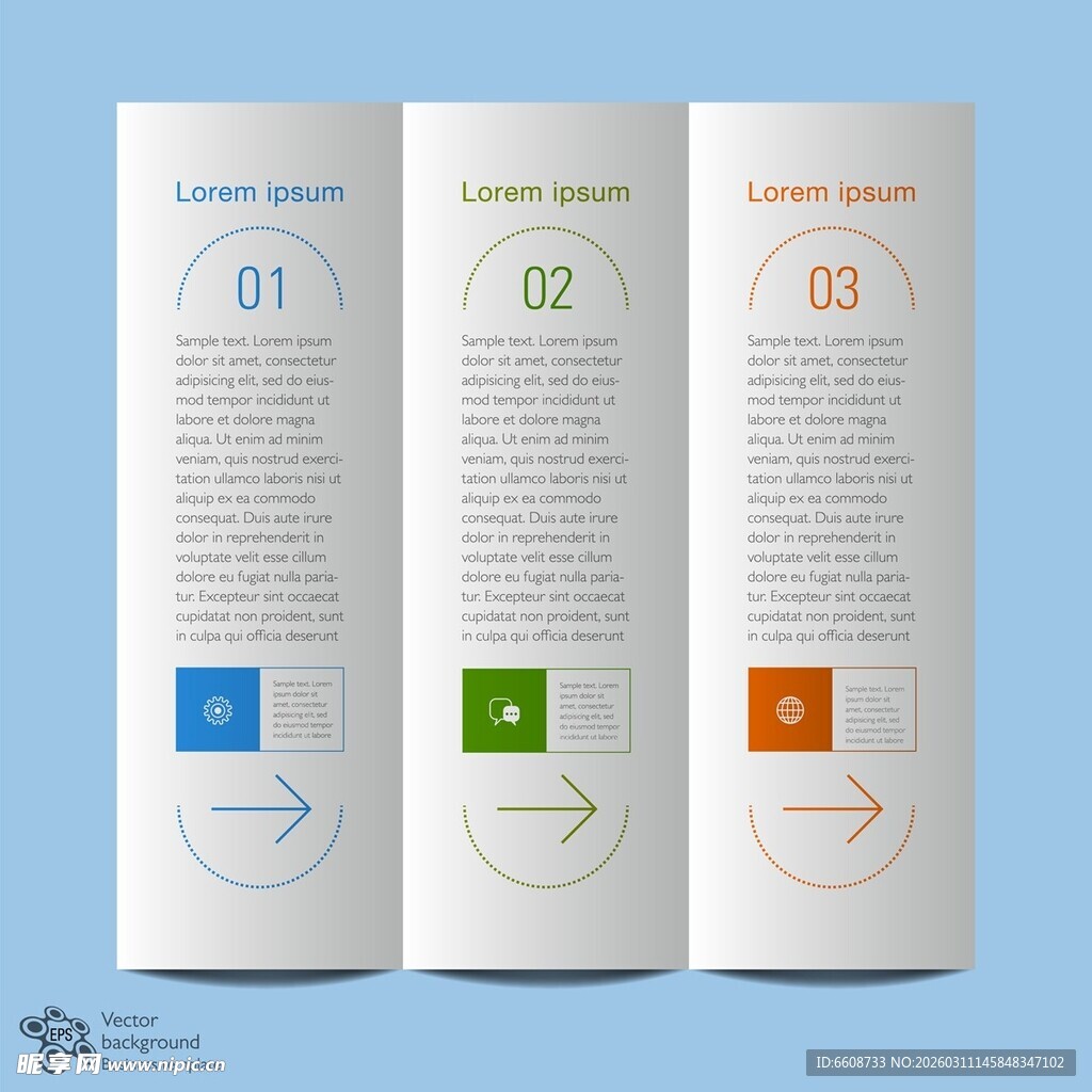 三折页信息图表设计模板