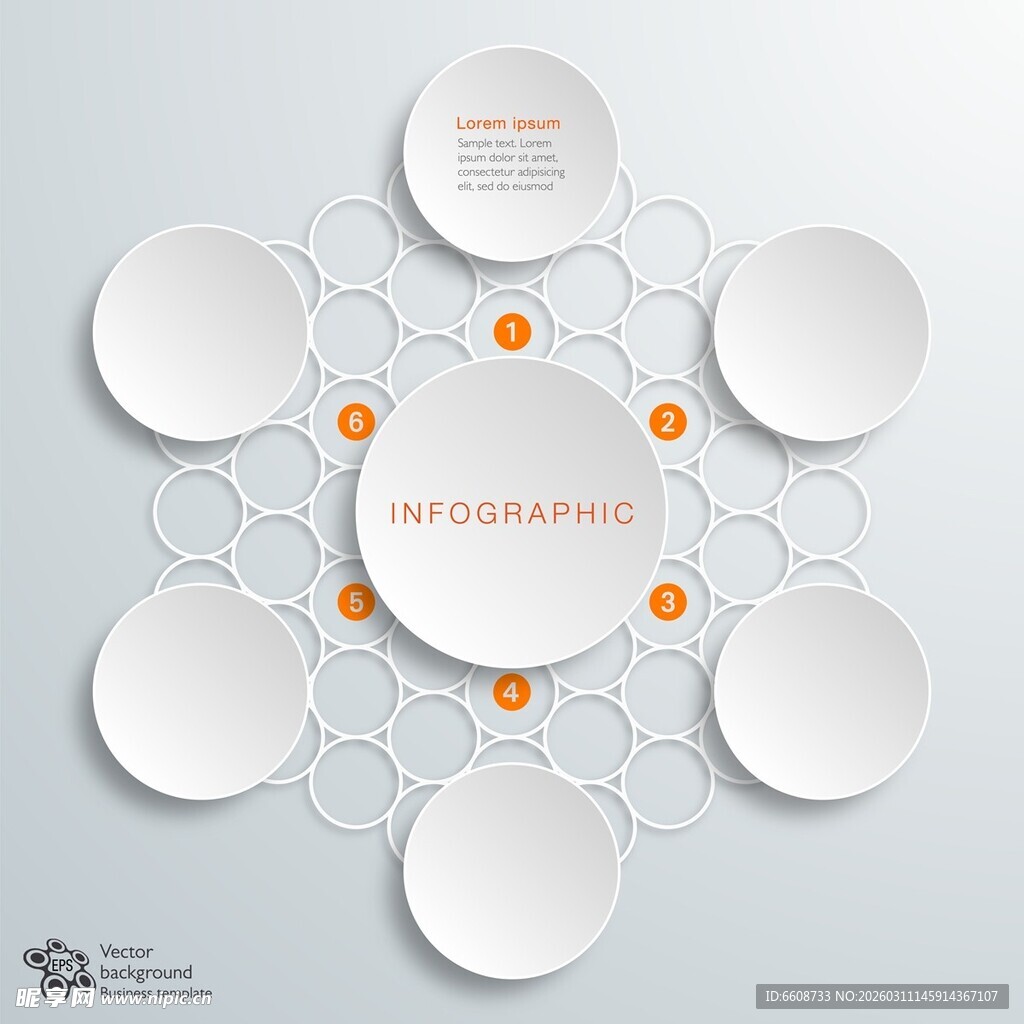 圆形信息图表模板