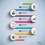 多彩信息图表步骤展示