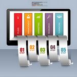 平板展示多彩序号标签