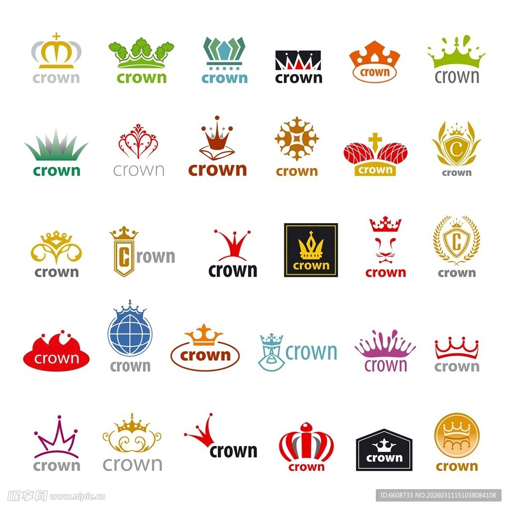 多样皇冠标志设计集合