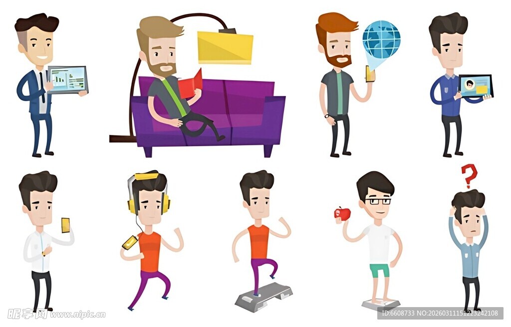 多样人物展现不同状态