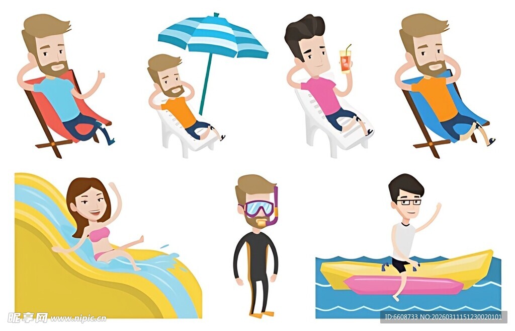 夏日休闲度假场景