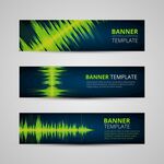 蓝调几何风格横幅设计