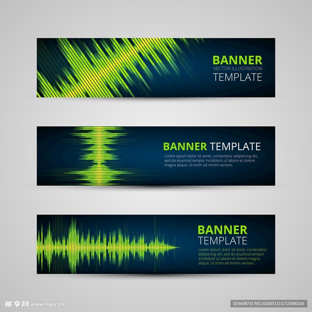 蓝调几何风格横幅设计