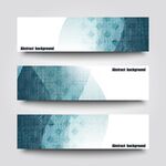 蓝调几何风格横幅设计