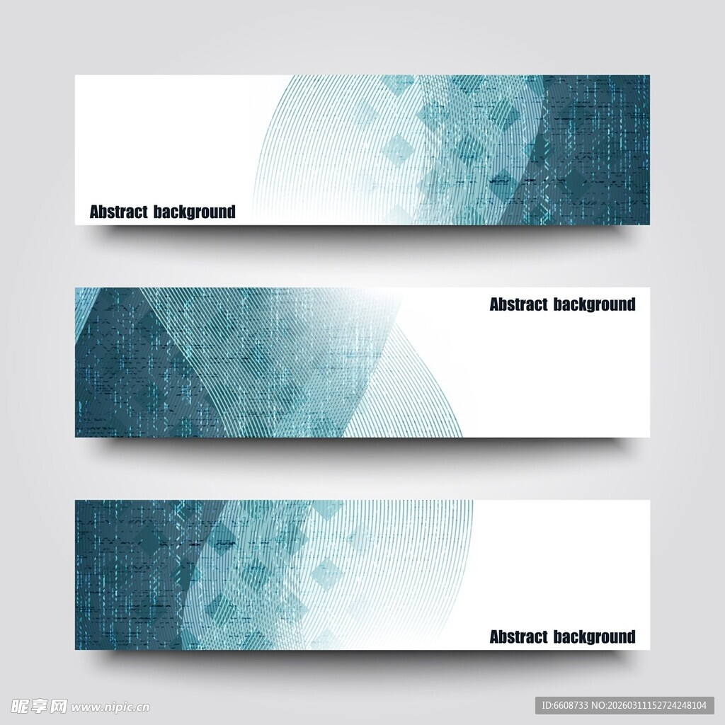 蓝调几何风格横幅设计