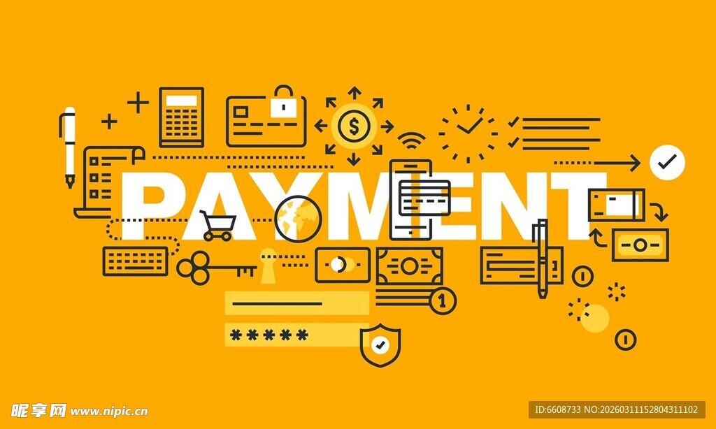 支付相关图标与文字展示