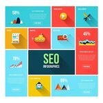 SEO相关多彩图标集合