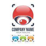 多彩眼球标志设计