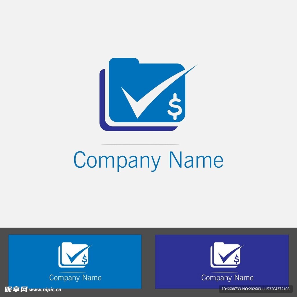 带美元符号的勾选标志设计