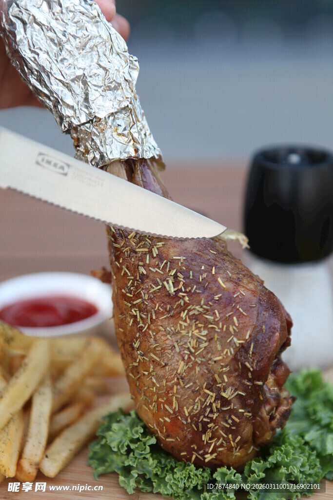 牛排切割特写 美味诱人