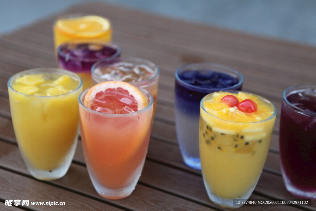 多彩缤纷果汁饮品集合