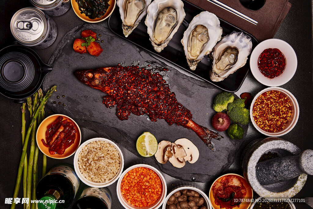 丰富多样的烹饪调料与食材