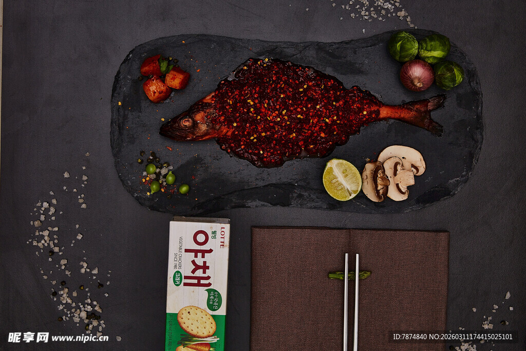 麻辣香锅食材摆拍