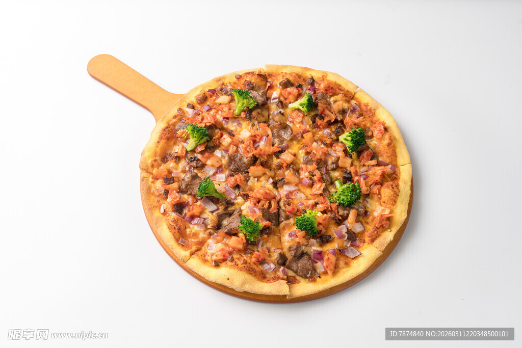 美味多彩蔬菜披萨