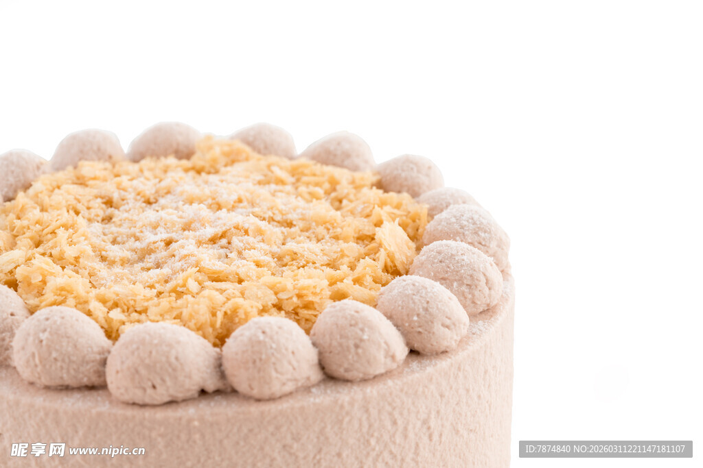 精致奶油装饰美味蛋糕