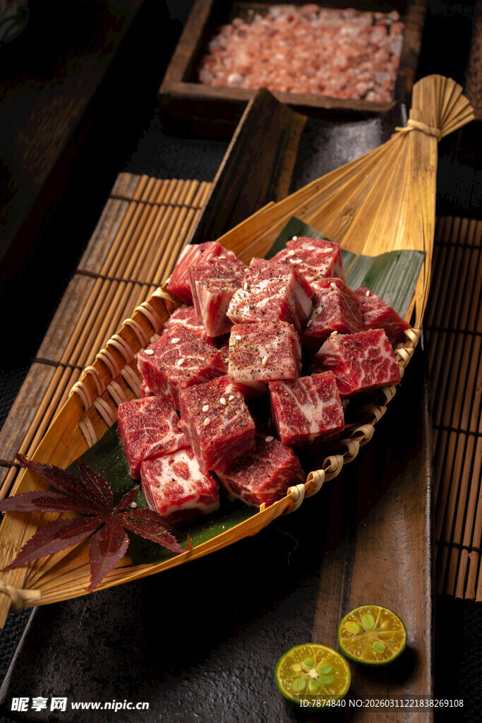 新鲜牛肉块 诱人食材展示