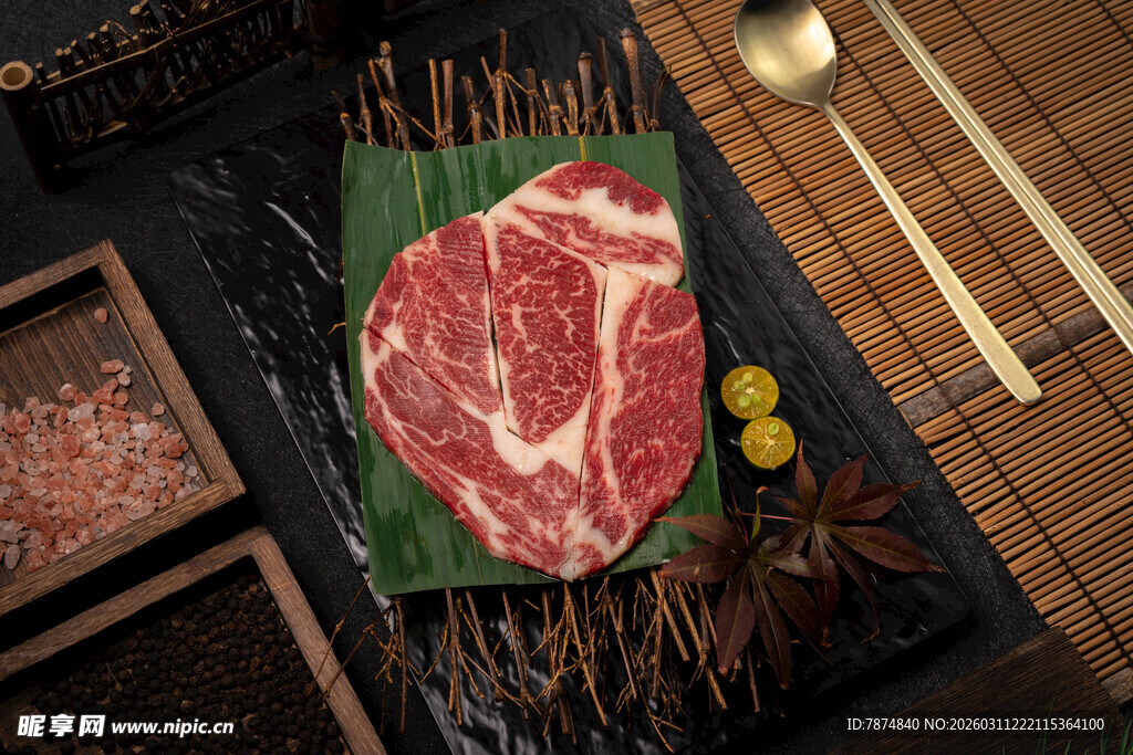 新鲜雪花牛排 诱人食材