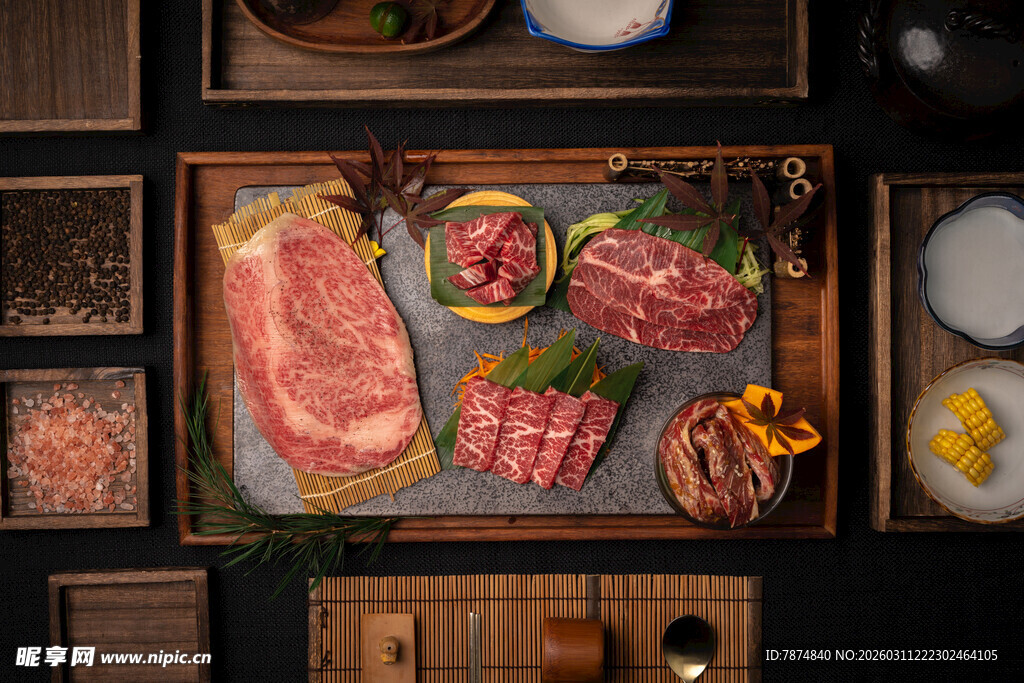 多样肉类食材展示