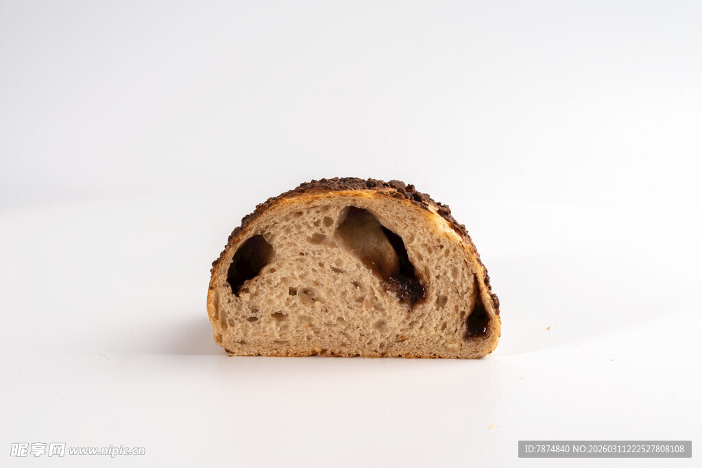 切片全麦面包特写