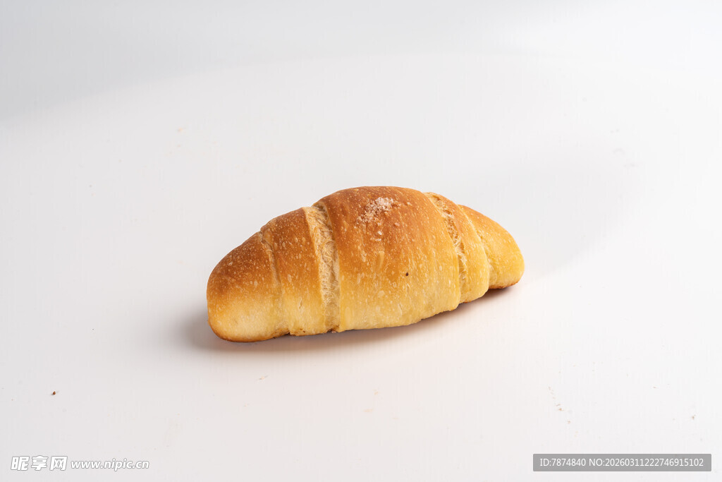 美味牛角面包特写