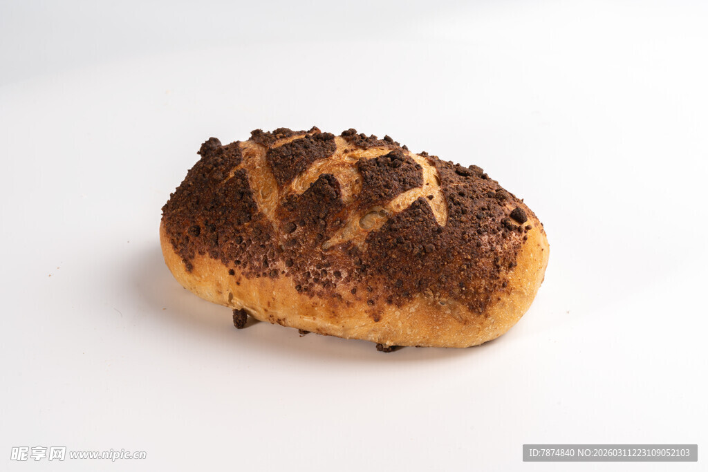 巧克力装饰小面包