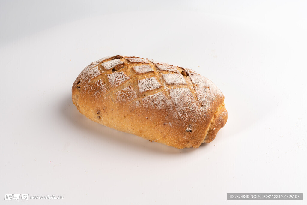 美味全麦面包特写