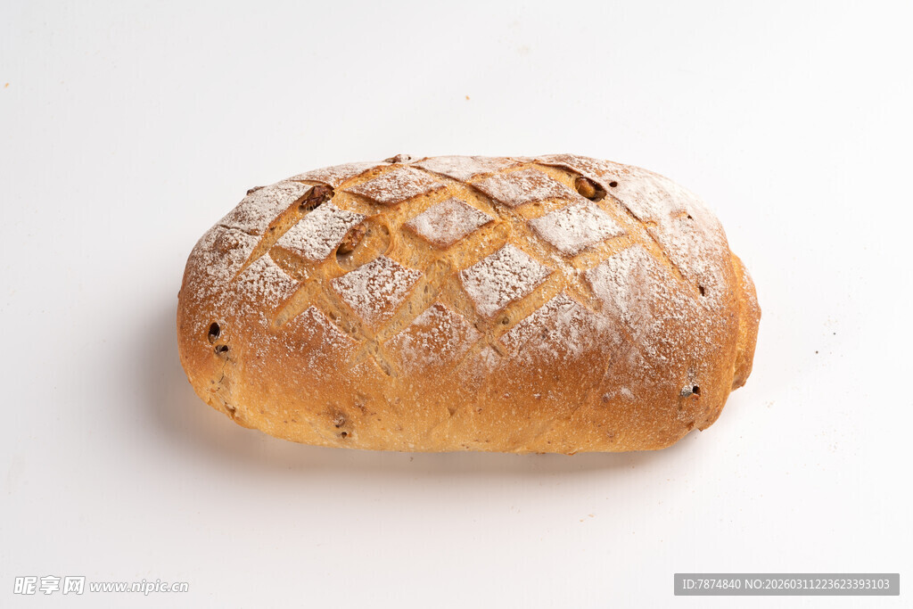 美味全麦面包特写