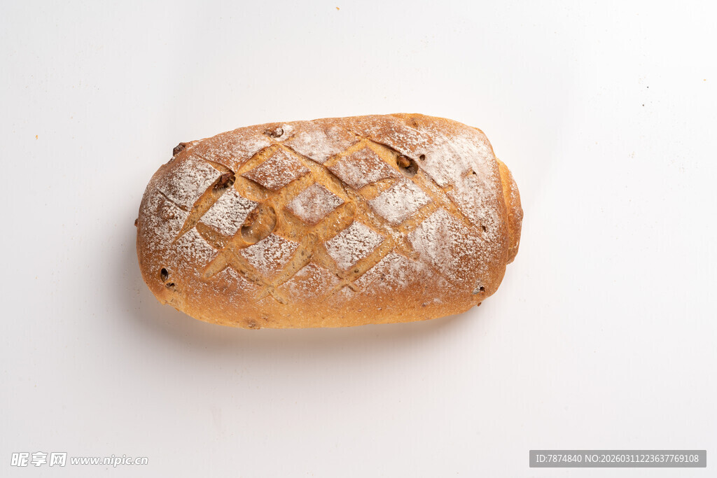 美味全麦面包特写