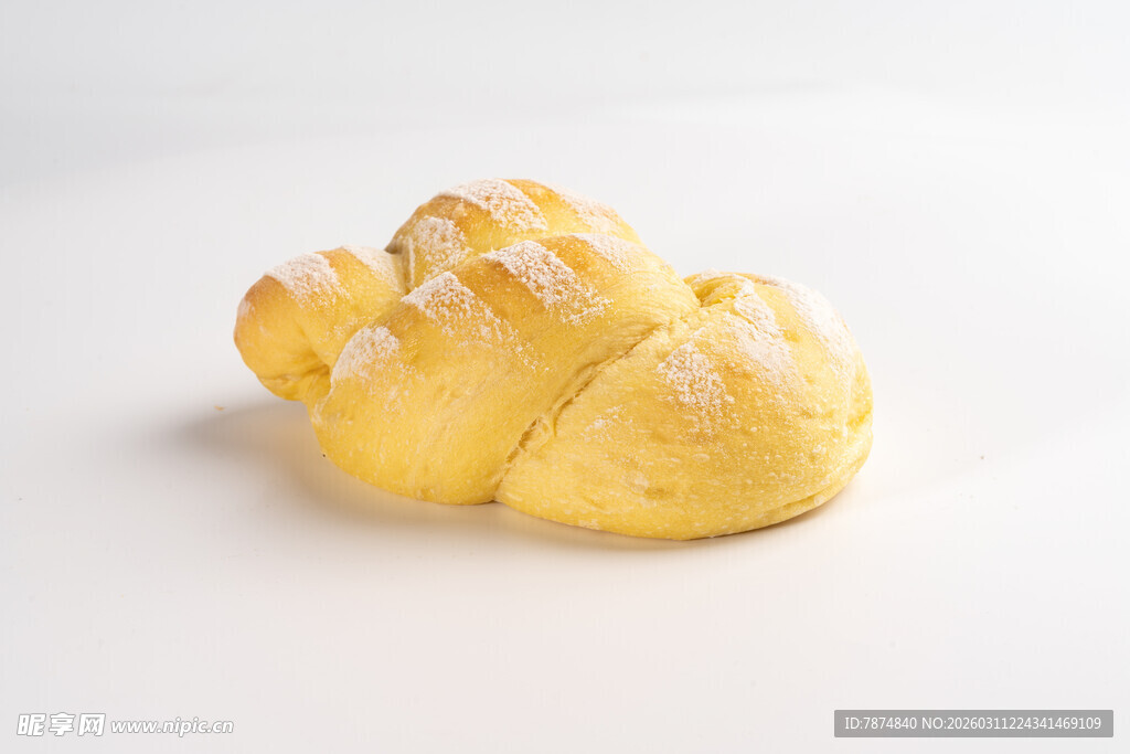 美味蓬松的黄色小面包