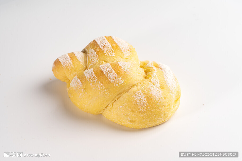 黄色条纹面包造型可爱