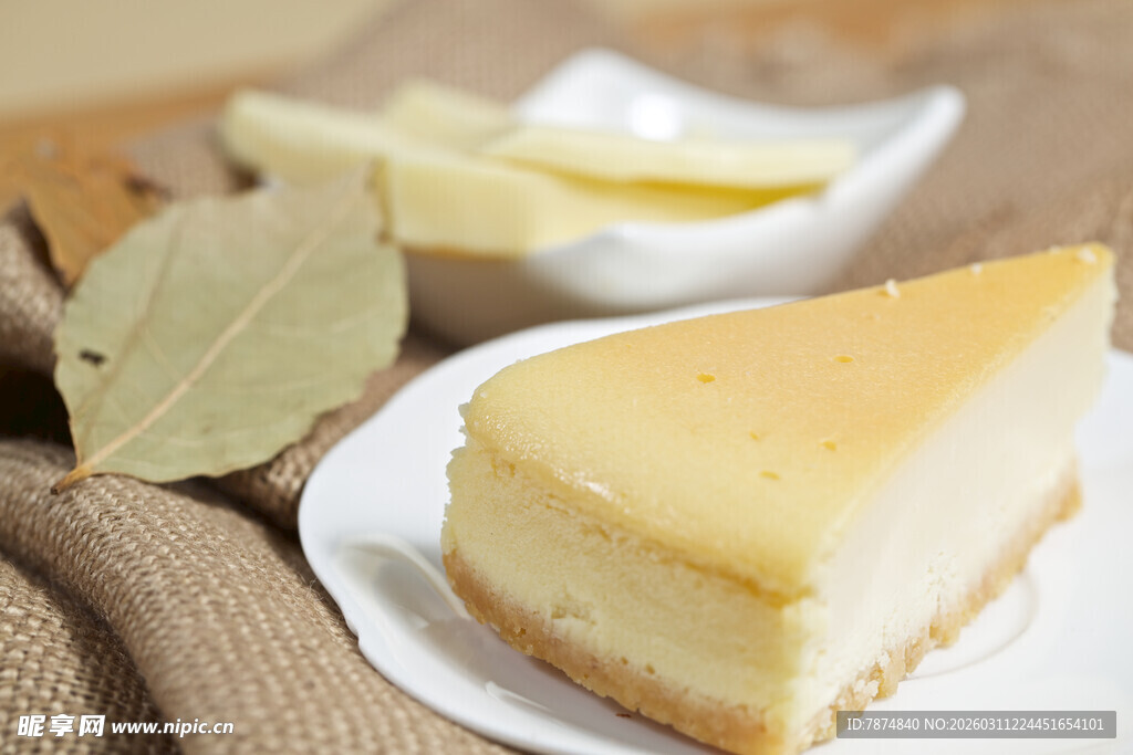 美味芝士蛋糕切片展示