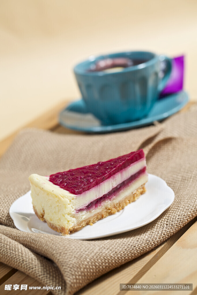 美味芝士蛋糕与咖啡搭配
