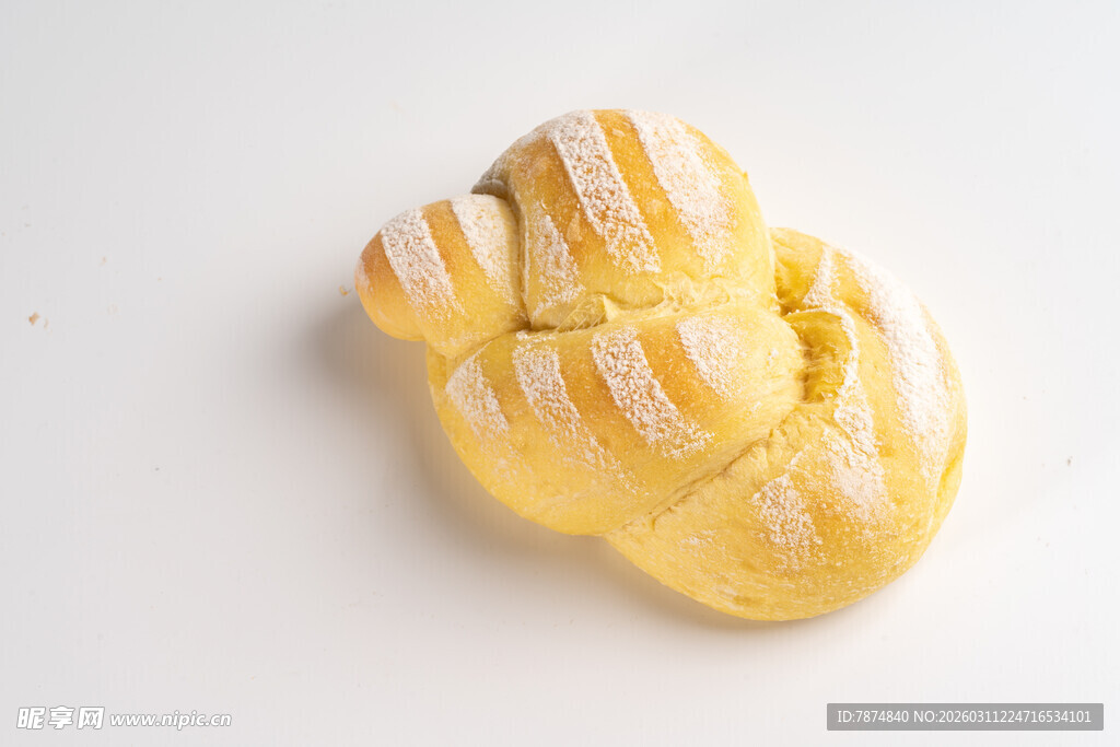 黄色花纹造型特色面包
